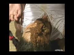 Asian teenager allowing an older stranger to make fun of her adorable features